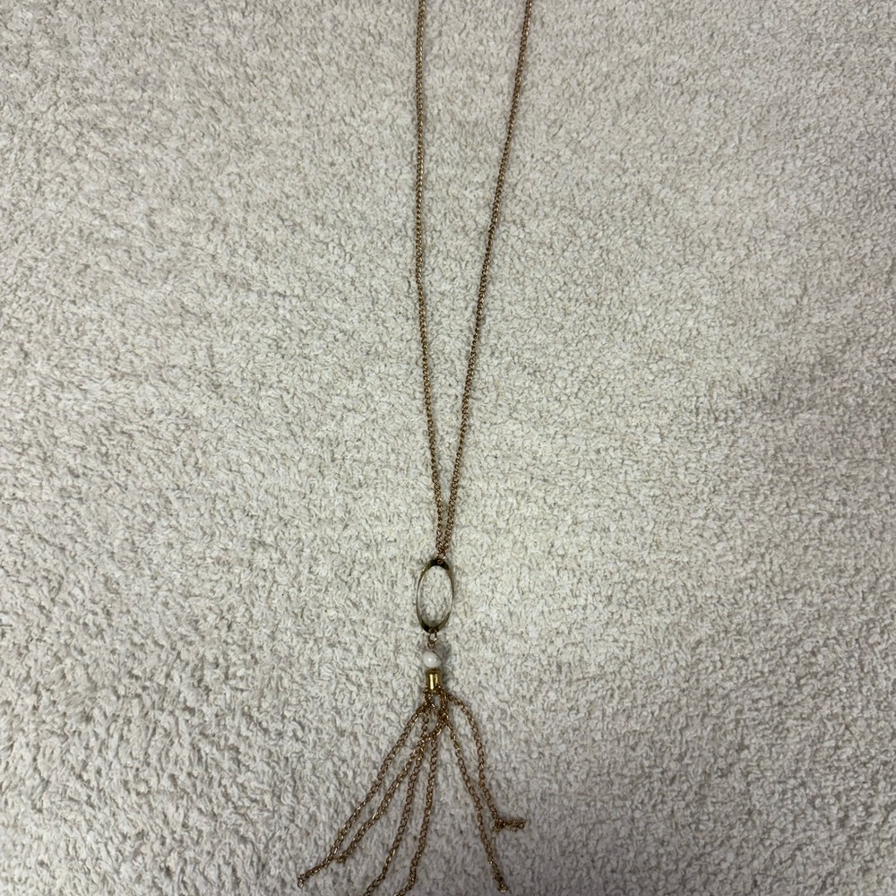 Elegant Gold Tassel Necklace